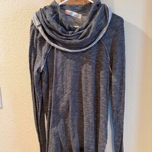 Free People Charcoal Cowl Neck Sweater